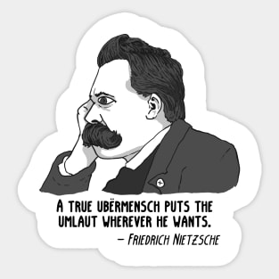 Nietzsche Umlaut Sticker